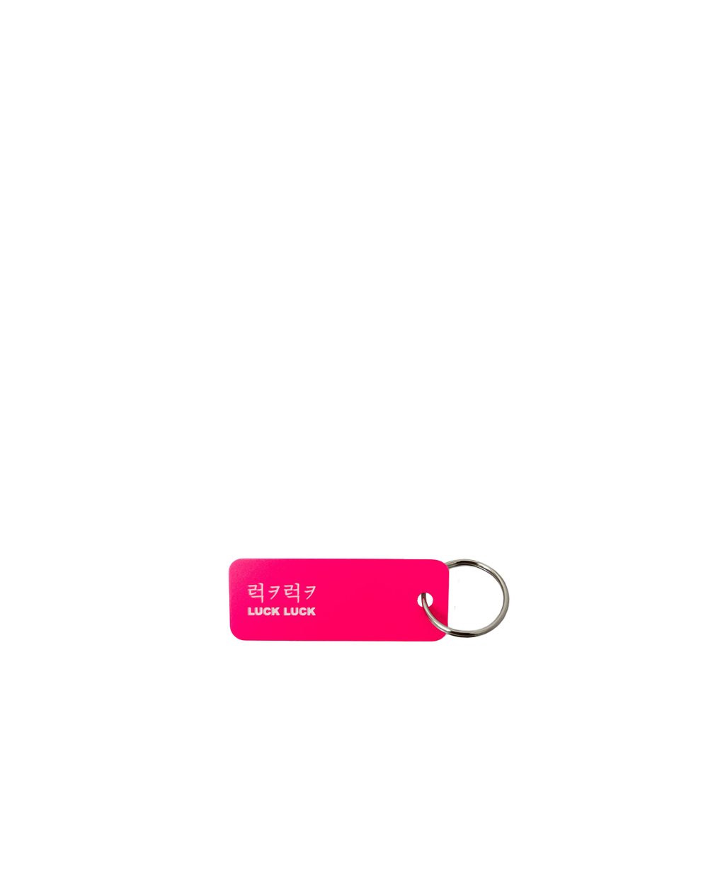 럭ㅋ럭ㅋ LUCK LUCK Keytag (Neon pink / White)
