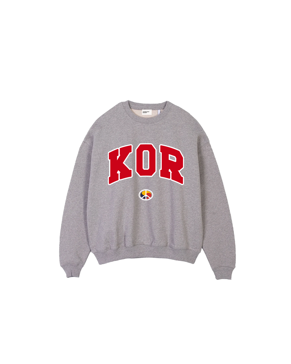 KOR Gray Oversized Crewneck Sweatshirt | Organic Cotton