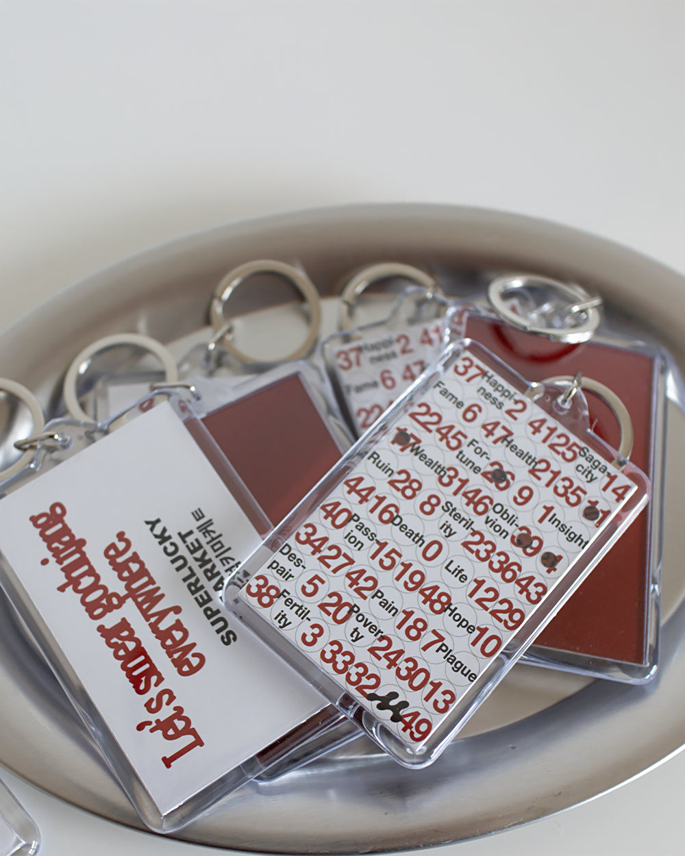 SUPERLUCKYMARKET Lucky Numbers Keytag | Acrylic Charm Designed in Berlin