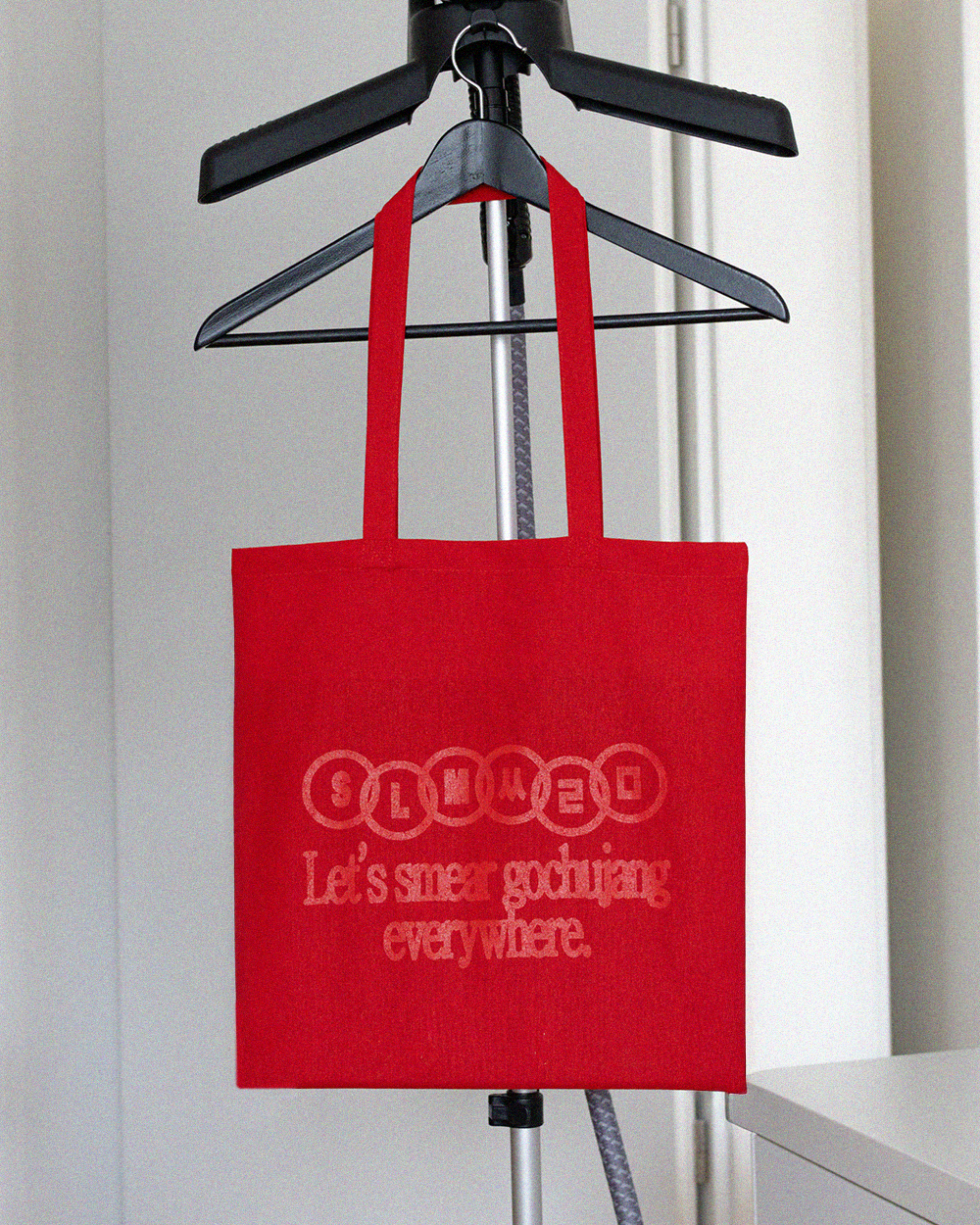 Let's Smear Gochujang Everywhere Tote Bag | Cotton Red Tote